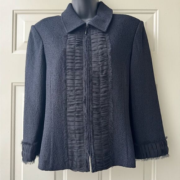 ST. John Women’s Jacket With Zipper Size 10 - Picture 1 of 15